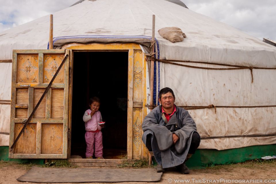 Mongolian Nomads outside their Ger